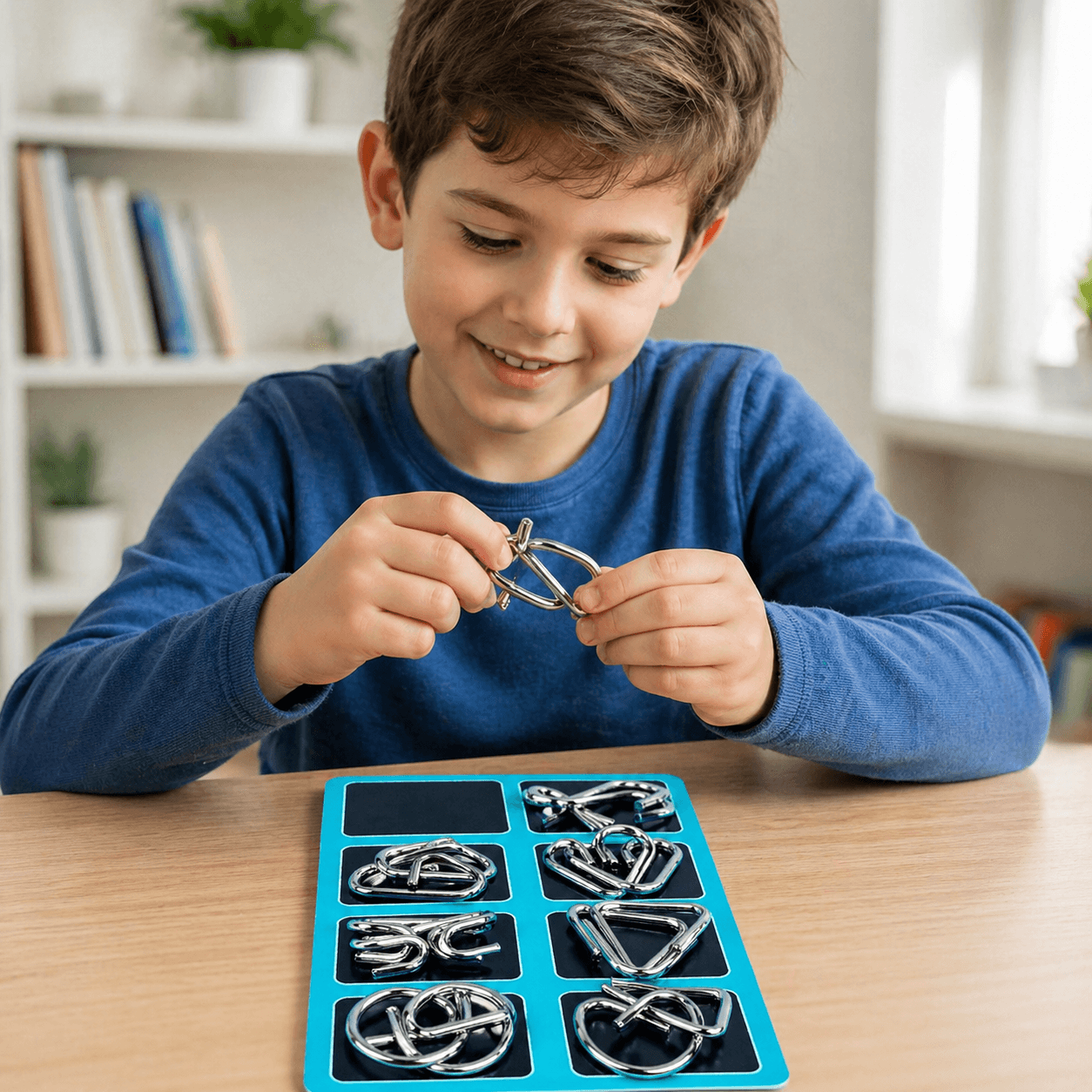 Set 8 Puzzle-uri Logice Metalice