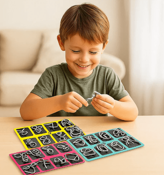 Set 8 Puzzle-uri Logice Metalice