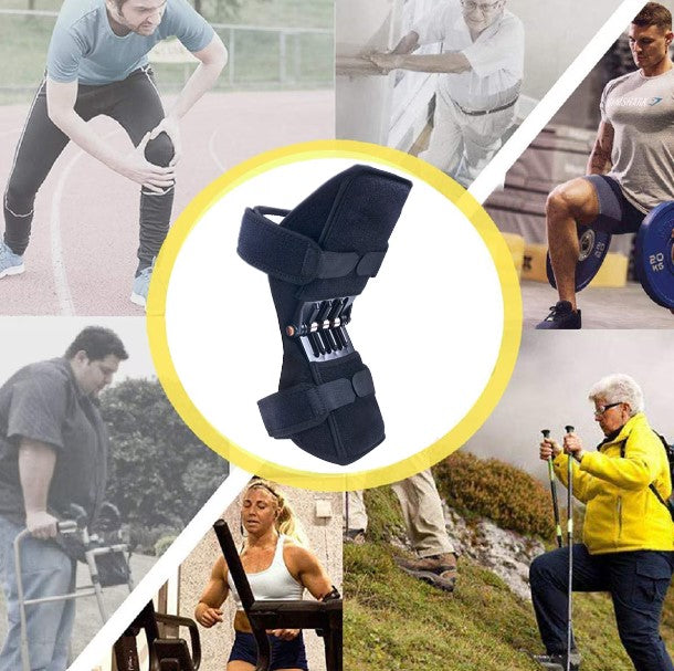 Genunchieră cu arcuri pentru suport articular cu fixare ajustabilă