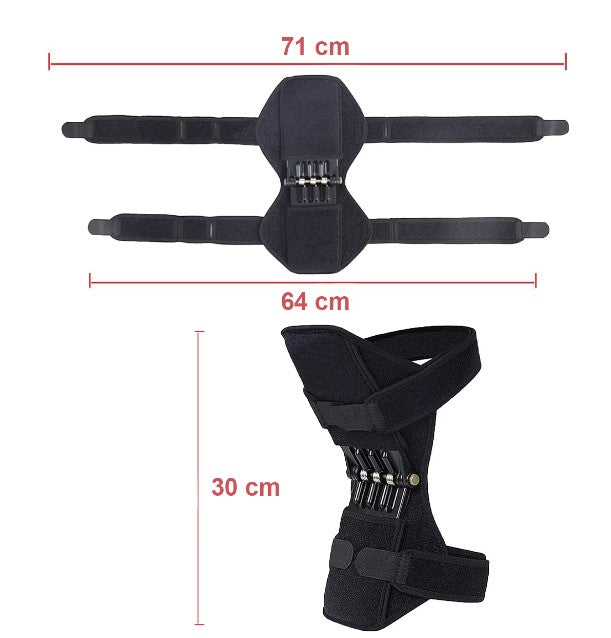 Genunchieră cu arcuri pentru suport articular cu fixare ajustabilă