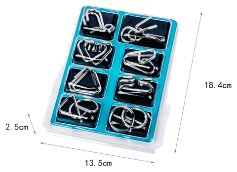 Set 8 Puzzle-uri Logice Metalice